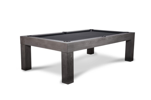 American Heritage Billiards Alta Pool Table in Marble Grey, modern rectangular design with wood finish and black playing surface, suitable for game rooms.