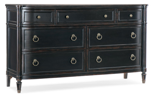 Hooker Furniture Charleston Seven-Drawer Dresser in Black