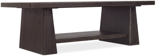 Hooker Furniture Driftwood Rectangle Burnt Timber Cocktail Table