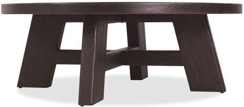 Hooker Furniture Driftwood Round Burnt Timber Cocktail Table