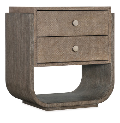 Hooker Furniture Modern Mood Two Drawer Dark Wood Nightstand