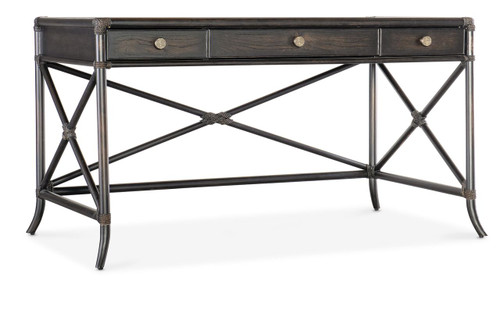 Hooker Furniture Retreat Pole Rattan Dark Wood Writing Desk