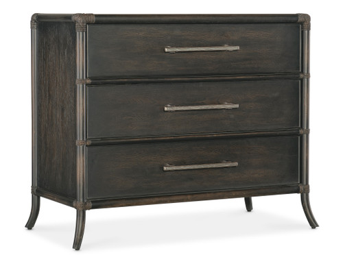 Hooker Furniture Retreat Pole Rattan Dark Wood Chest