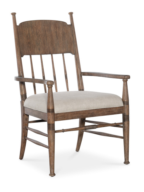 Hooker Furniture Americana Upholstered Seat Medium Wood Arm Chair (2 per ctn/price ea)
