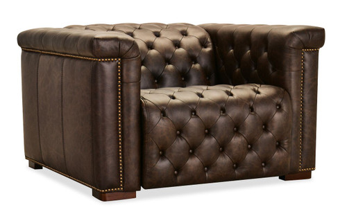 Hooker Furniture Savion Deux West Saddlewood Power Recliner with Power Headrest