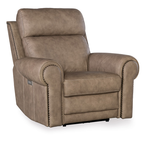 Hooker Furniture Duncan Kalahari Camel Power Recliner w/Power Headrest & Lumbar
