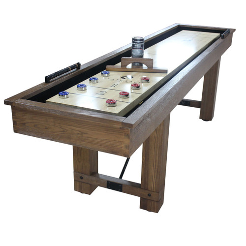Montauk Shuffleboard Table by Playcraft – Pecan Finish, 9' & 12'