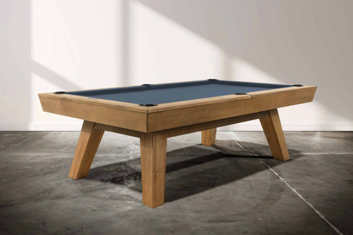 Doc & Holliday George Slate Pool Table, designed with a sleek glazed maple finish and sturdy wooden frame in a modern indoor setting.