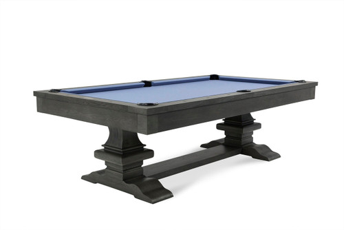 Plank & Hide Co Beaumont Slate Pool Table in Marble Grey, a modern billiards table with a sleek marble grey finish, sturdy wooden frame, and professional-grade playing surface.