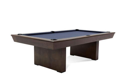 Doc & Holliday The Rook Slate Pool Table, a dark wood finish pool table with a slate playing surface and cushioned edges for competitive billiards.