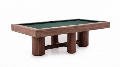 C.L. Bailey Orbis Slate Pool Table, featuring a modern wooden design with a green playing surface and sturdy wooden legs.
