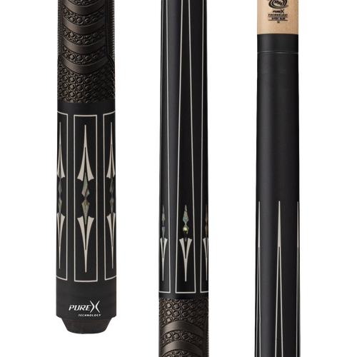 Pure X Matte Black & Mother of Pearl Cue with MZ Grip Technology Wrap