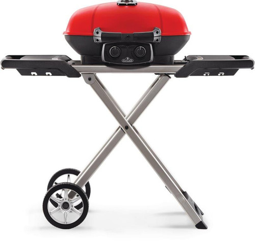 TravelQ 285X Portable Grill and Scissor Cart with Griddle