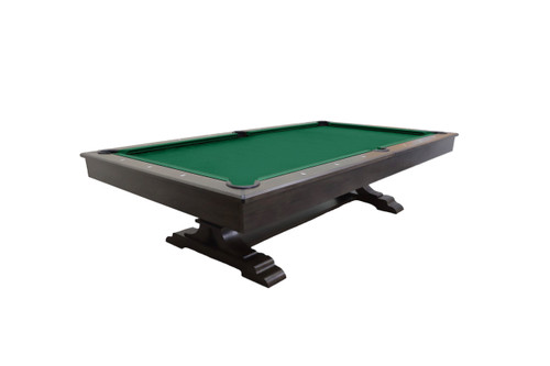 Billiards Select Linus 8' Slate Pool Table, a professional-grade green felt pool table with a rich wooden finish and sturdy base, featuring free shipping.
