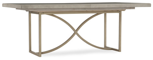 Hooker Furniture Elixir 80-inch Rectangular Dining Table with 1-20 inch Leaf, shown in a light wood finish with a modern design.