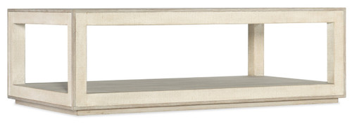 Hooker Furniture Cascade Rectangle Cocktail Table, a modern light-colored wooden table with open rectangular frame design and a flat top surface.