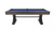 Plank & Hide Co Plank & Hide Otis Pool Table & Shuffleboard, a modern game table with a wooden base and a blue playing surface.