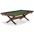 Brunswick Billiards Brunswick 8' Dameron Slate Pool Table, a professional-grade billiards table with wooden frame, green felt surface, and sturdy wooden legs.