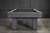 Doc & Holliday Dallas Slate Pool Table, modern gray wood pool table with black felt playing surface in a sleek, minimalist room.