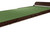 Brunswick Billiards Brunswick MacDonald 12' Indoor Putting Green - Espresso Finish, image of a wooden indoor putting green with a green surface and a miniature golf hole, designed for indoor practice and training.
