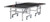 Brunswick Billiards Brunswick Smash 7.0 Indoor/Outdoor Table Tennis Table, black and silver with a net, paddles, and balls on the surface.