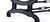 Brunswick Billiards Brunswick Birmingham Slate Pool Table, Charcoal, close-up view of the sturdy black cast iron leg with embossed brand name and establishment year as part of premium billiards table design.