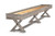 Brunswick Billiards Brunswick Brixton Shuffleboard Table in Driftwood, a rustic wooden game table with a polished surface and sturdy wooden base.