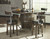 Sawyer Twain Bobby Wine Barrel Pub Table Set, rustic wooden barrel pub table with four matching bar stools with wood and metal frame design and cushioned seats in a cozy indoor setting.