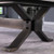 Plank & Hide Co Axton Steel Pool Table by Plank & Hide, showing a close-up of the sturdy X-shaped steel legs of the pool table in a modern game room.
