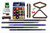 Plank & Hide Co Plank & Hide Nichols 8' Slate Pool Table | Sorrel Brown | Free Install, pool table accessories including billiard balls, cues, cue rack, triangle, chalk, brush, and game accessories.