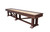 Plank & Hide Co Lucas Shuffleboard Table, wooden shuffleboard table with a polished surface and scoring tracks.