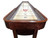 Venture Shuffleboard Grand Deluxe Sport Shuffleboard Table by Venture, made in USA, with a wooden frame and glass cover, featuring a glossy shuffleboard surface with numbered scoring zones.