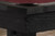 Playcraft Rio Grande Slate Pool Table with Weathered Raven Finish, close-up of the corner joint showing black-stained wood with traditional dovetail design.