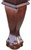 Playcraft Charles River Pro-Style Shuffleboard Table in Espresso, close-up of the elegant wood leg showing its rich espresso finish and detailed craftsmanship.