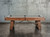 Isaac Pool Table in a Stressed Brulee Brown finish. Featuring brished golden metal turnbuckles. Isaac Pool Table in a Stressed Brulee Brown finish. Featuring brished golden metal turnbuckles.