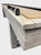 Playcraft Montauk Shuffleboard Table by Playcraft – White Wash Finish, 9' & 12' , close-up view of the wooden shuffleboard table showcasing its textured wood grain and smooth playing surface.