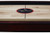 Playcraft Georgetown Cherry Shuffleboard Table 12', 14, 16' with a polished wooden playing surface and a black and red logo in the center.