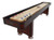 Playcraft Georgetown Cherry Shuffleboard Table 12', 14, 16' with wooden playing surface and cherry wood finish.