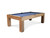 The Paula Parsons pool table by Doc & Holliday in a Glazed Maple finish with Academy Blue felt. A clean, straight-on view showcasing the modern parsons silhouette. The Paula Parsons pool table by Doc & Holliday in a Glazed Maple finish with Academy Blue felt. A clean, straight-on view showcasing the modern parsons silhouette.