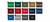 Brunswick Billiards Brunswick Centennial Stain-Resistant Billiard Cloth – 14 Colors, color chart with options including Brunswick Green, Timberline, Olive, Sahara, Chocolate Brown, Merlot, McIntosh, Cardinal Red, Midnight Blue, Regatta Blue, Oceanside, Gun Metal Grey, Charcoal Grey, and Ebony.