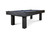 Doc & Holliday Zurich Pool Table, black with custom finishes and blue playing surface.