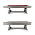 Doc & Holliday Hepburn Slate Pool Table, stylish pool table with a red felt surface and a modern wooden frame.