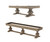 Plank & Hide Co Plank & Hide Beaumont Pool Table & Shuffleboard combo set, twin wooden game tables with a classic design and sturdy bases.