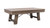 Plank & Hide Co Isaac Pool Table & Shuffleboard Combo, a wooden game table with a natural finish, sturdy legs, and a convertible design for playing both pool and shuffleboard games.