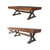 Playcraft Santa Fe Pool Table & Shuffleboard Combo, wooden game table featuring a combined pool and shuffleboard play surface with sturdy black metal legs and a classic design.