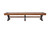 Playcraft Santa Fe Pool Table & Shuffleboard Combo, a long wooden game table with a shuffleboard surface and pool table features, supported by sturdy black and wooden legs.