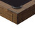 Plank & Hide Co Modesto Pool Table by Plank & Hide, whiskey finish with close-up of the wooden edge showing craftsmanship and detailing.