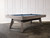 Doc & Holliday Scholar Slate Pool Table, custom made in the USA, featuring a sleek grey wood finish, sturdy wooden legs, and a blue felt playing surface.