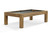 Brunswick Billiards Brunswick Parsons Pool Table in Natural Dry Oak, with a sleek wooden finish and pool balls arranged on the playing surface.