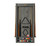 American Heritage Billiards American Heritage Alta 6-Cue Wall Mounted Cue Rack in Charcoal, wall-mounted billiard cue rack holding six cues and pool balls, with triangle and diamond shaped storage spaces for accessories.